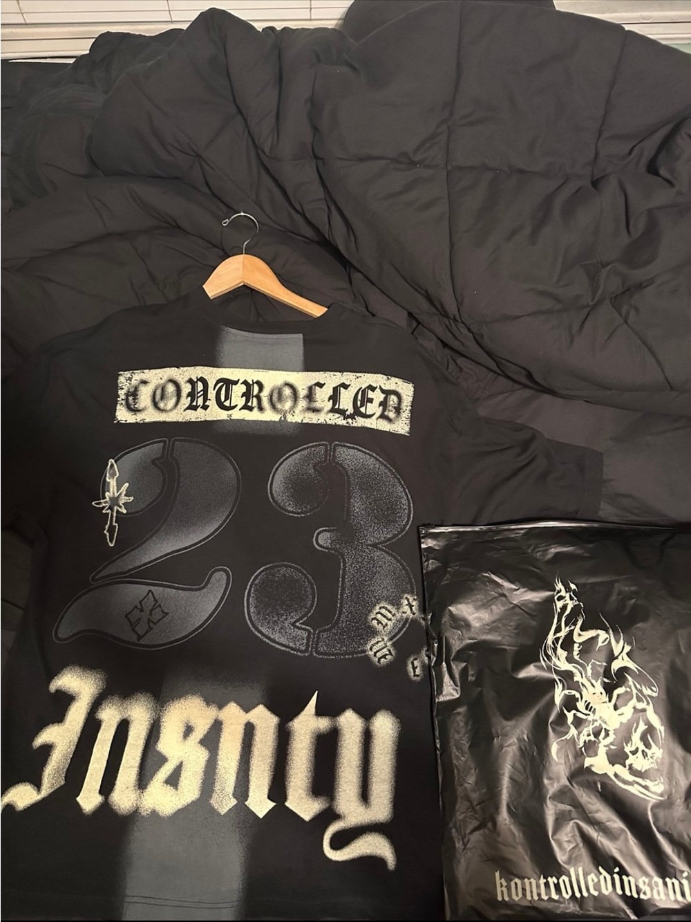 Kontrolled Insnty Black Graphic Short Sleeve Tee